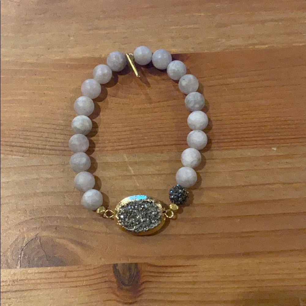 Slide on natural stone bracelet